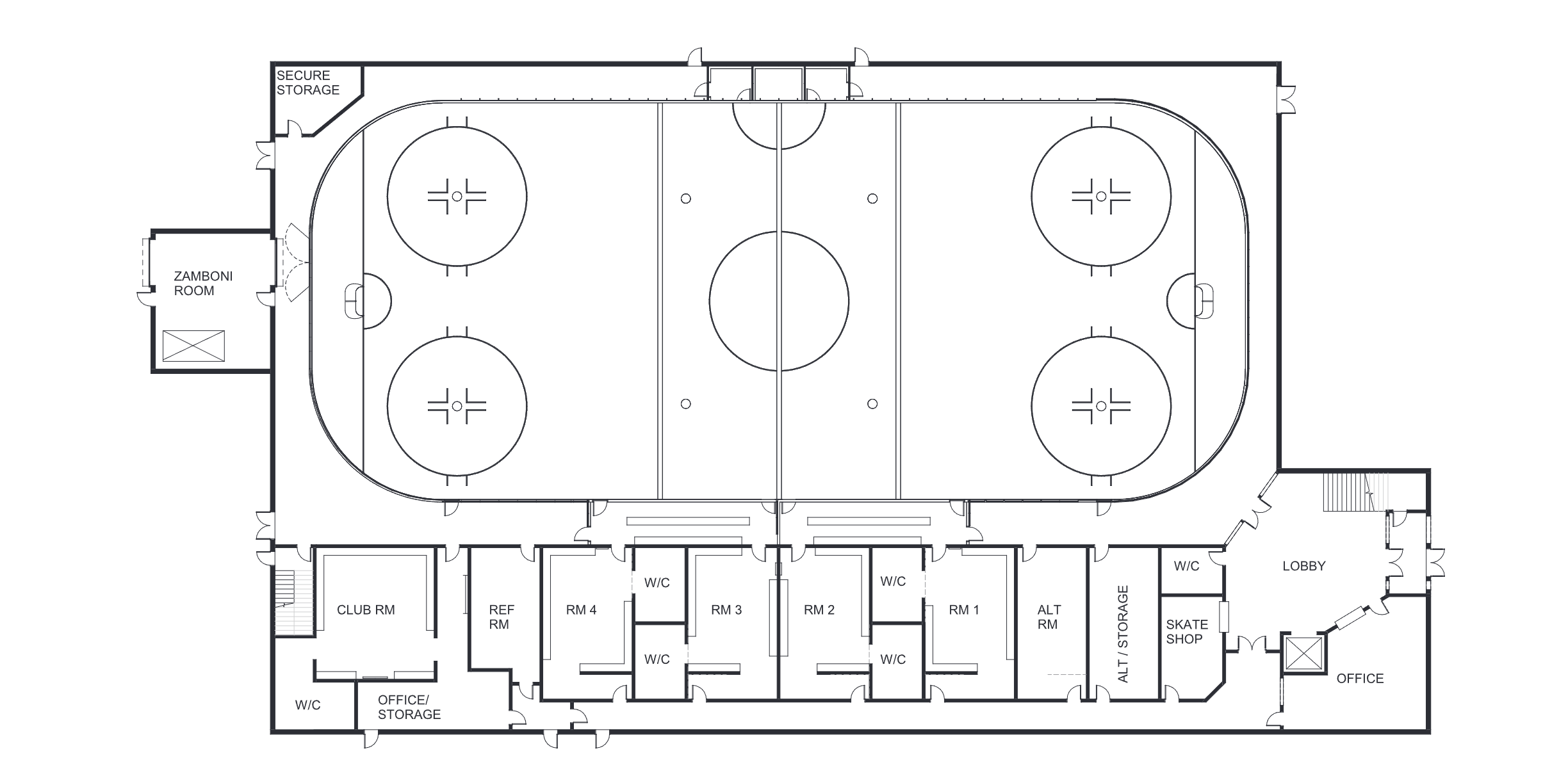 Community Arena Level 1 floor plan